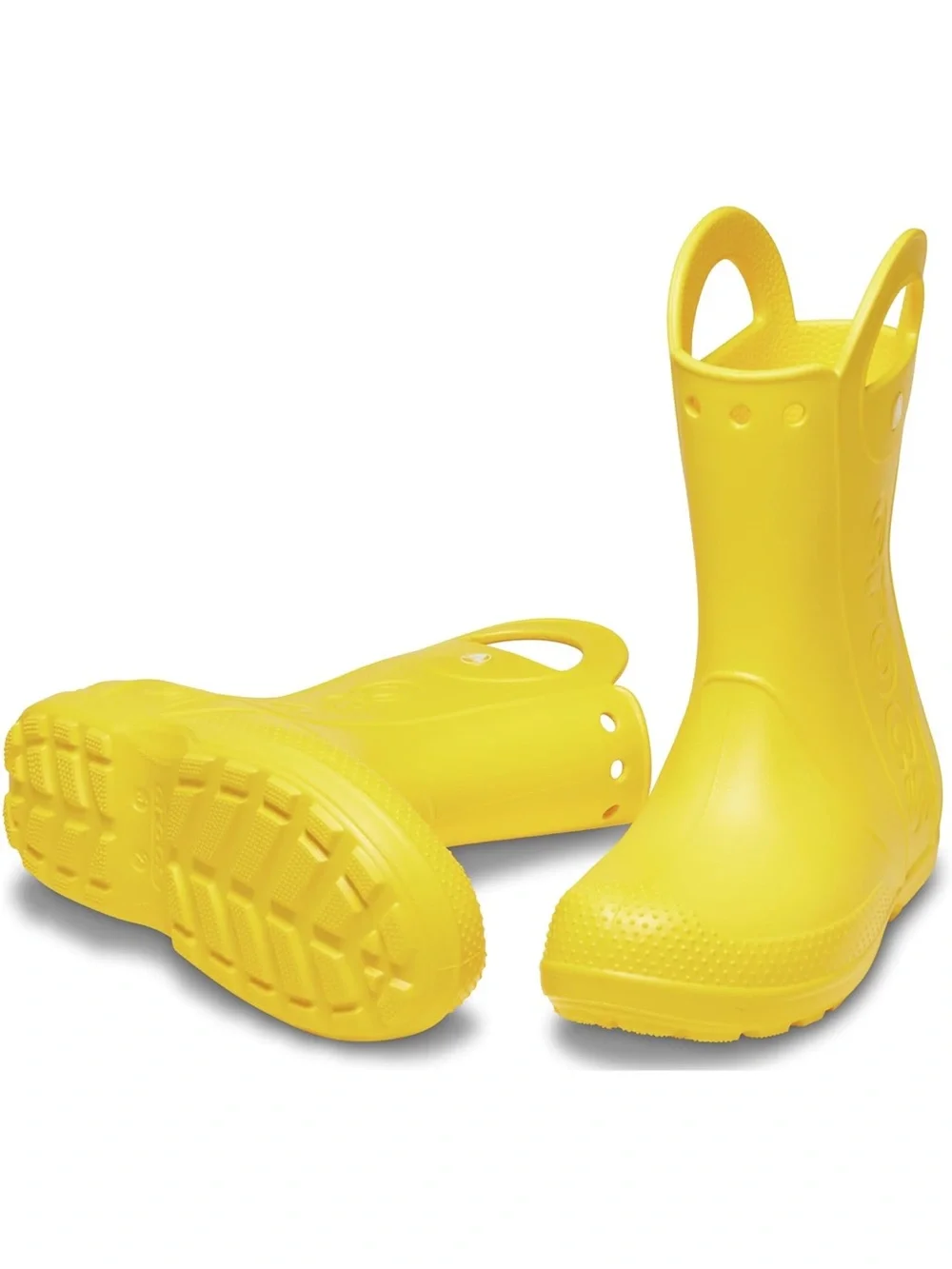 CROCS Kids Yellow Handle Rain Boot